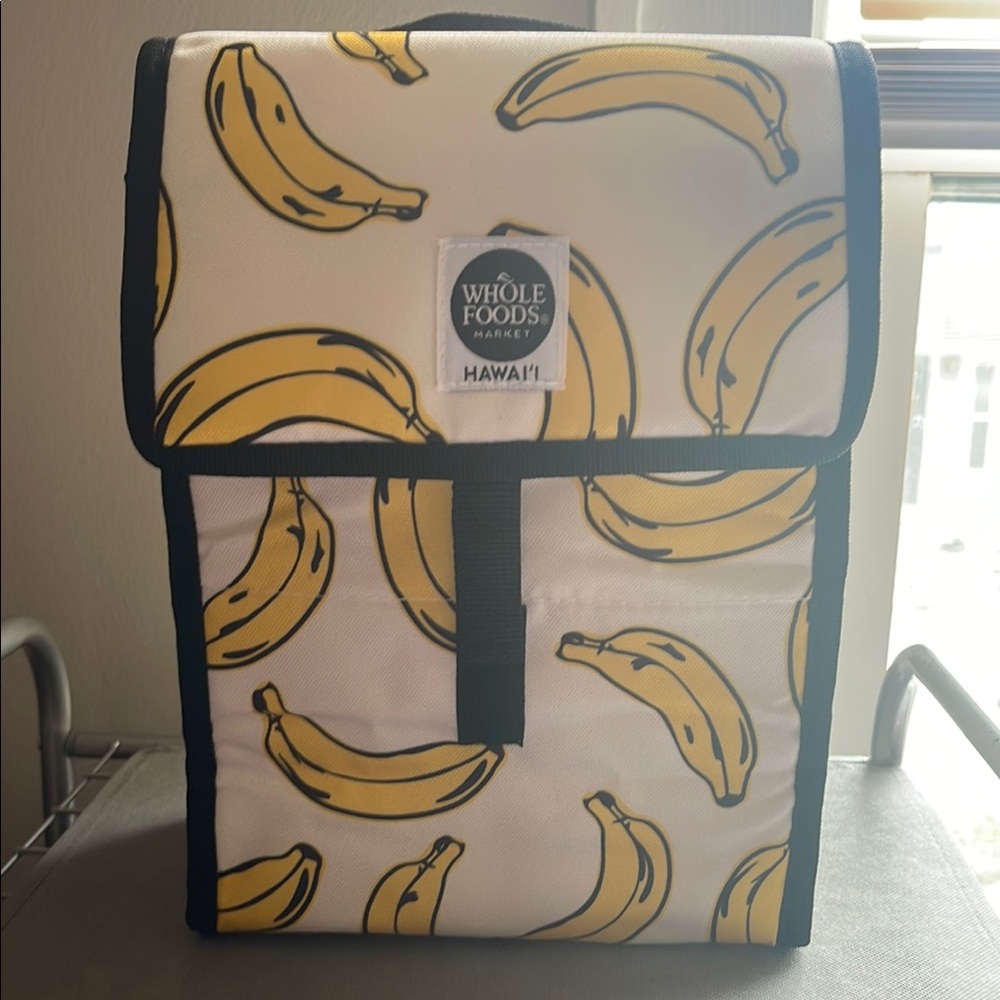 Whole Foods Market Hawaii Yellow Banana Insulated Cooler Bag